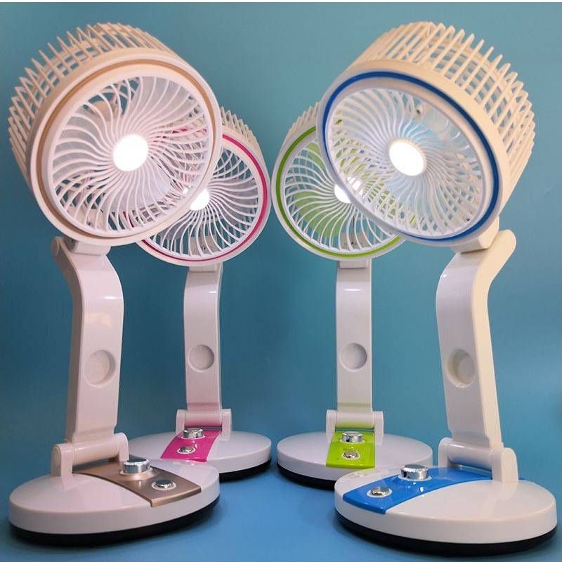 LR Rechargeable Folding Fan with Lamp